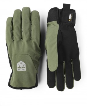 Bici & Mtb Hestra CZone Bike Mistral 5-finger Uomo Verde Oliva | OMFQ30547