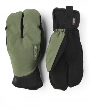 Bici & Mtb Hestra CZone Mistral Split Mitt Donna Verde Oliva | IQAL05941