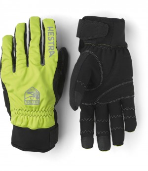 Bici & Mtb Hestra Ergo Grip Long 5-finger Donna Yellow/Black | TGEU47831