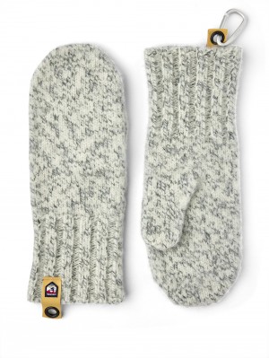 Esterno & Escursionismo Hestra Lana Vergine Expedition Mitt Donna Grigie | TOSG73485