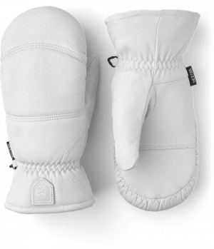 Esterno & Escursionismo Hestra Pelle Box Mitt Donna Bianche | SGLI58093