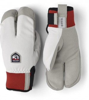 Esterno & Escursionismo Hestra W.S. Lana Vergine Terry Split Mitt Uomo Bianche | HNTD43260