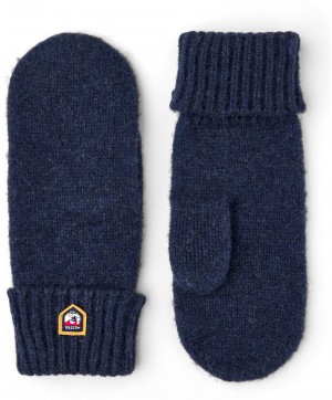 Fodere & Interni Hestra Lana Lana Vergine Mitt Donna Blu Marino | NWIA32708