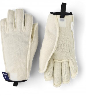 Fodere & Interni Hestra Lana Vergine Pile/Terry Liner Corta 5-finger Uomo Bianche | TLPJ42106