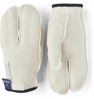 Fodere & Interni Hestra Lana Vergine Terry Split Mitt Liner Donna Bianche | OFBT07564
