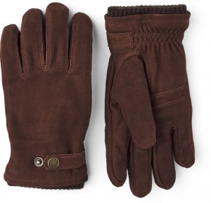 Guanti Scamosciati Hestra Bergvik Uomo Espresso | ZKTI85349