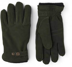 Guanti Scamosciati Hestra Bergvik Uomo Verdi | EHNB89420