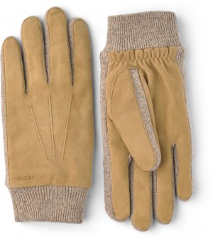 Guanti Scamosciati Hestra Geoffrey Uomo Camel | QLSI72098