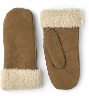 Guanti Scamosciati Hestra Sheepskin Mitt Donna Beige | FYCW54689