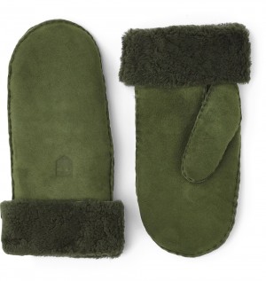 Guanti Scamosciati Hestra Sheepskin Mitt Donna Verdi | UXPD43510