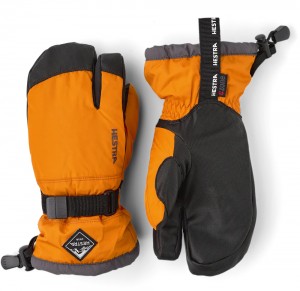 Guanti con dita Hestra Gauntlet CZone Jr. 3-finger Bambino Arancioni | QXFB35601