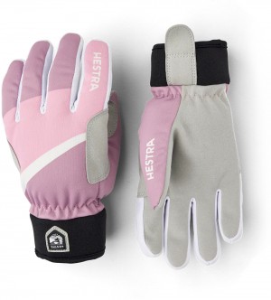 Guanti con dita Hestra Tracker Bambino Rosa | KJQR76290