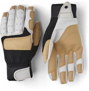 Guanti da arrampicata Hestra Climbers Long Donna White/Black | RWKL79051