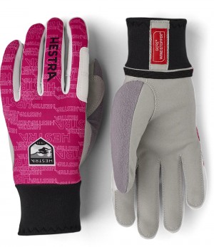 Guanti da corsa Hestra Windstopper Active Grip Uomo Fucsia | AYLE98360