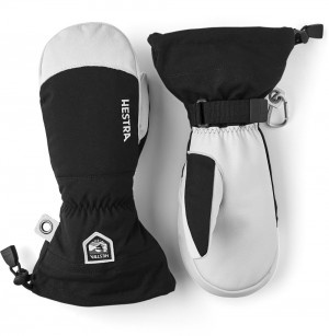 Guanti da sci Hestra Army Pelle Heli Ski Mitt Uomo Nere | RQAG97620