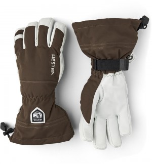 Guanti da sci Hestra Army Pelle Heli Ski Uomo Espresso | ZSDW56810