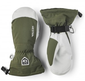 Guanti da sci Hestra Army Pelle Heli Ski Mitt Uomo Verde Oliva | AEIY40739