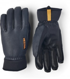 Guanti da sci Hestra Army Pelle Lana Vergine Terry Donna Nere | AXMI95826