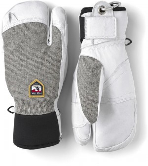 Guanti da sci Hestra Army Pelle Patrol 3-finger Uomo Grigie Chiaro | IFGQ47316