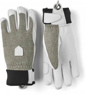 Guanti da sci Hestra Army Pelle Patrol Female Donna Grigie Chiaro | EDHJ43780