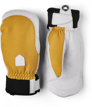 Guanti da sci Hestra Army Pelle Patrol Female Mitt Donna Senape | ZGME87421