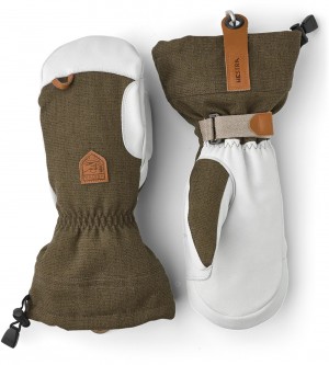 Guanti da sci Hestra Army Pelle Patrol Gauntlet Mitt Uomo Verde Oliva | ARKG02398
