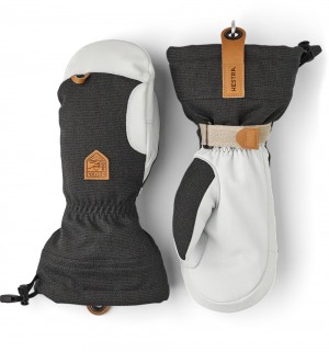 Guanti da sci Hestra Army Pelle Patrol Gauntlet Mitt Uomo Charcoal | OKVF18742