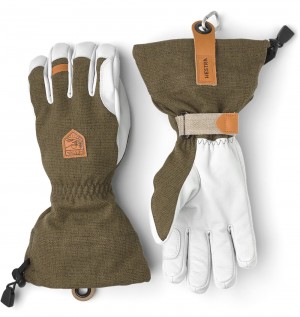 Guanti da sci Hestra Army Pelle Patrol Gauntlet Uomo Verde Oliva | CGSX17423