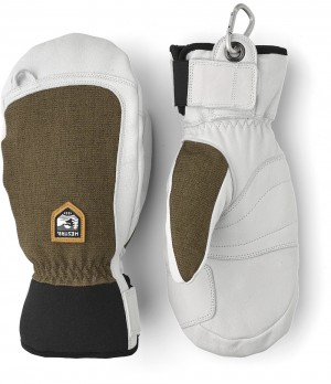 Guanti da sci Hestra Army Pelle Patrol Mitt Uomo Verde Oliva | URID17926