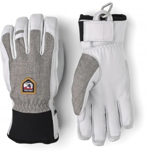 Guanti da sci Hestra Army Pelle Patrol Uomo Grigie Chiaro | UCBJ93605