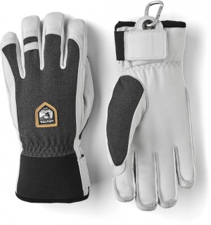 Guanti da sci Hestra Army Pelle Patrol Uomo Charcoal | RYIZ81723