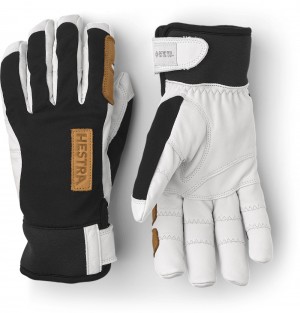 Guanti da sci Hestra Ergo Grip Active Lana Vergine Terry Donna Black/White | GFVM72910