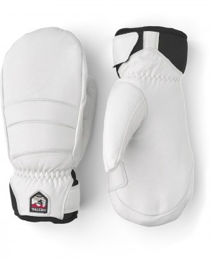 Guanti da sci Hestra Fall Line Mitt Donna Bianche | EVQW89641