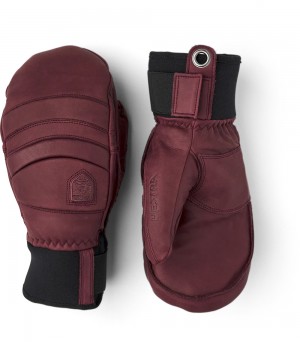 Guanti da sci Hestra Fall Line Mitt Donna Bordeaux | CDPS57829