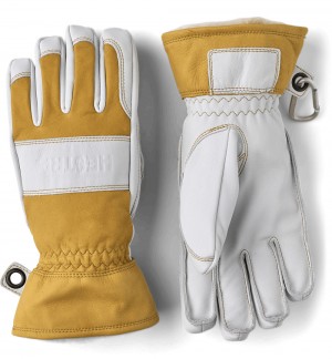 Guanti da sci Hestra Fält Guide Donna Yellow/White | DFLK93816