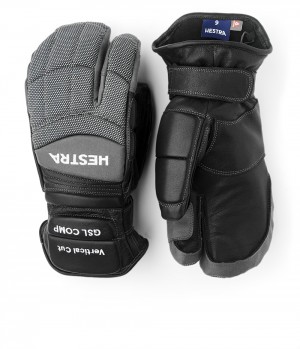 Guanti da sci Hestra GSL Race Comp 3-finger Uomo Black/White | RTVD68950