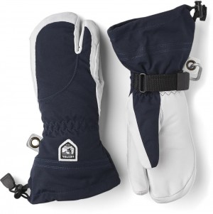 Guanti da sci Hestra Heli Ski Female 3-finger Donna Navy/White | KLCW78012