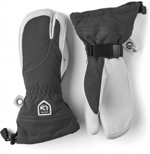 Guanti da sci Hestra Heli Ski Female 3-finger Donna Grey/White | AFJD92806