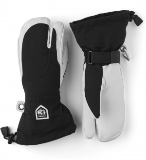 Guanti da sci Hestra Heli Ski Female 3-finger Donna Nere | HAIL67021