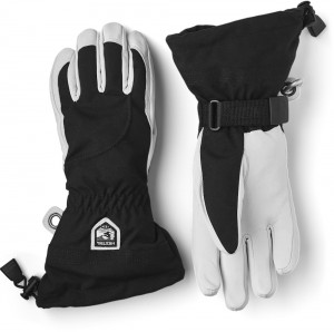 Guanti da sci Hestra Heli Ski Female Donna Black/White | PLJK34175