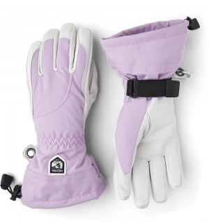 Guanti da sci Hestra Heli Ski Female Donna Syringa/White | NMPC24063