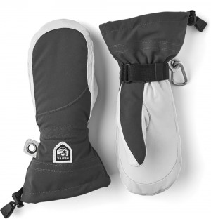 Guanti da sci Hestra Heli Ski Female Mitt Donna Grey/White | YCMU68023