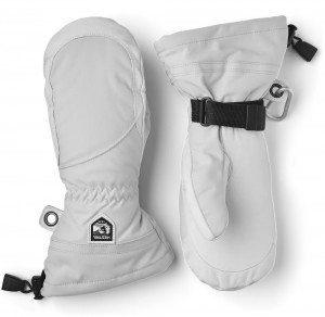 Guanti da sci Hestra Heli Ski Female Mitt Donna Pale Grey/White | VHTC05273