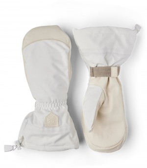 Guanti da sci Hestra Mono Lana Vergine Mitt Donna Bianche | UTWR36502