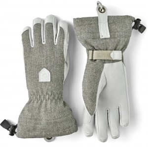 Guanti da sci Hestra Patrol Gauntlet Donna Grigie Chiaro | LNVQ60831
