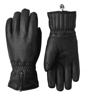 Guanti da sci Hestra Pelle Swisswool Classiche Donna Nere | XKMA39054
