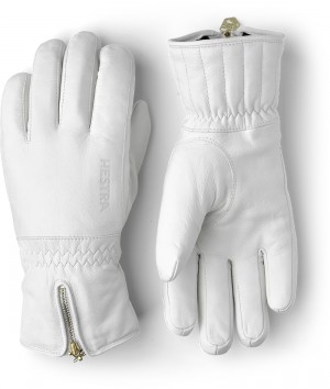 Guanti da sci Hestra Pelle Swisswool Classiche Donna Bianche | HBKW49351
