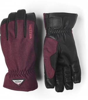 Guanti da sci Hestra Powder Corta Donna Bordeaux | ZWIP92431