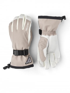 Guanti da sci Hestra Powder Gauntlet Uomo Beige | XWCA74280