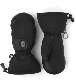Guanti da sci Hestra Power Heater Gauntlet Mitt Donna Nere | FENS80653